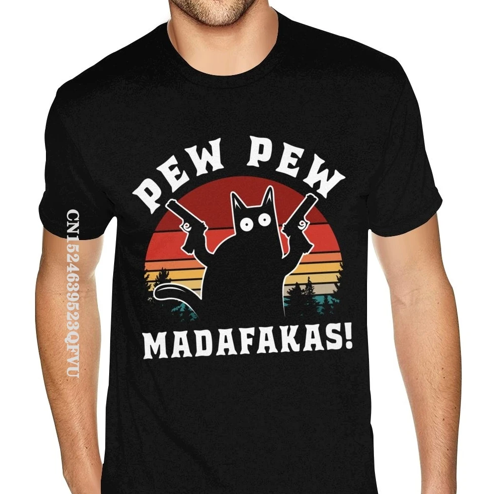 

Забавная Мужская футболка Pew Madafakas цвета, мужские футболки в английском стиле, красная Готическая стильная футболка, готический стиль