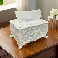 European style tissue box, bathroom tissue extraction box, hotel and restaurant napkin set, household tissue extraction storage 1