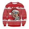 New Christmas Sweaters Green Jumpers 3D Funny Printed Holiday Party Xmas Sweatshirt for Party Birthday Xmas Sweatshirt 2