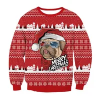 New Christmas Sweaters Green Jumpers 3D Funny Printed Holiday Party Xmas Sweatshirt for Party Birthday Xmas Sweatshirt 2