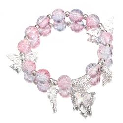 Elegant Butterfly Beaded Bracelet - Charming Jewelry Gift - 17 - 18CM (Purple Butterfly)