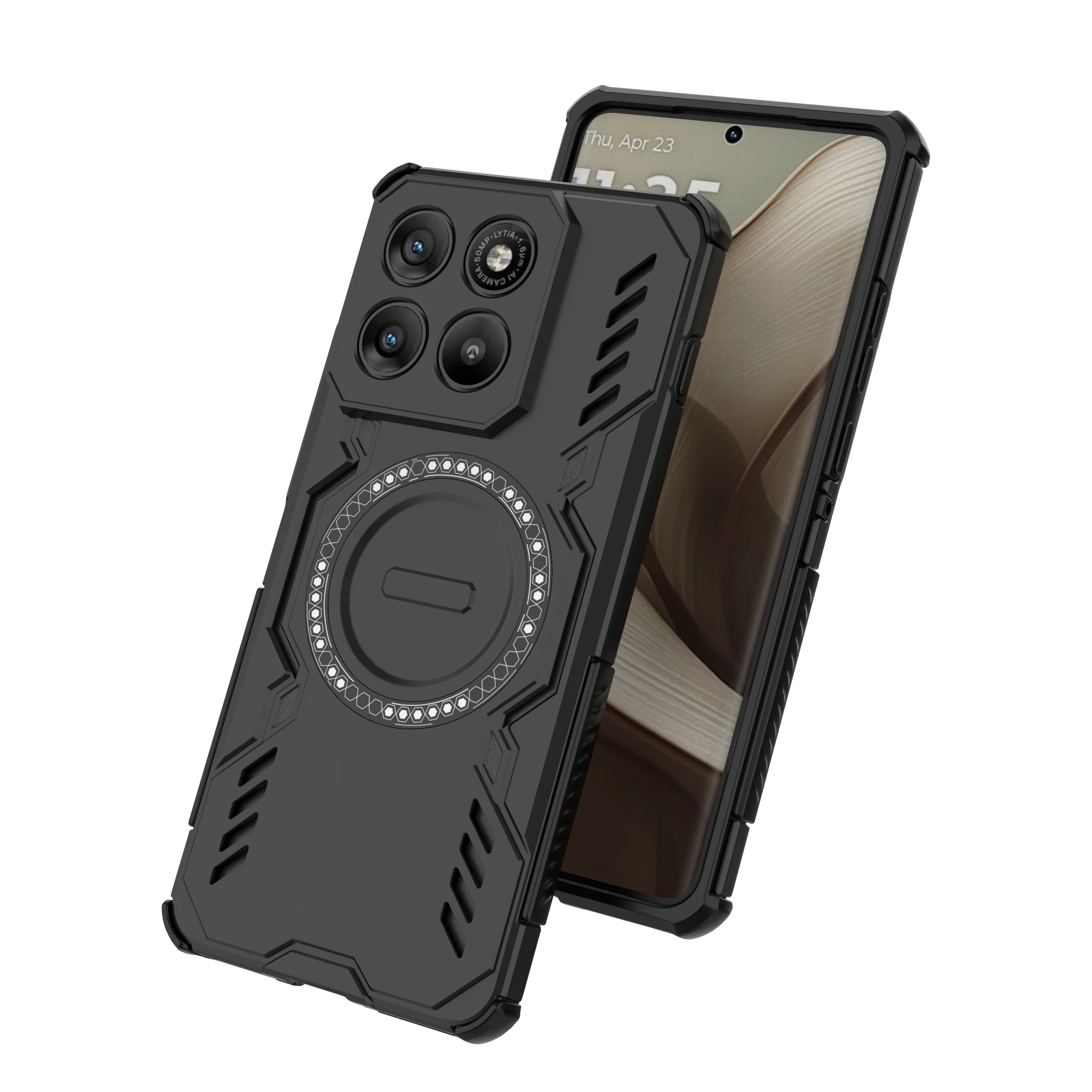 Armor Case with MagSafe-Compatible Magnetic Wireless Charging - Shockproof Hard Plastic Cover