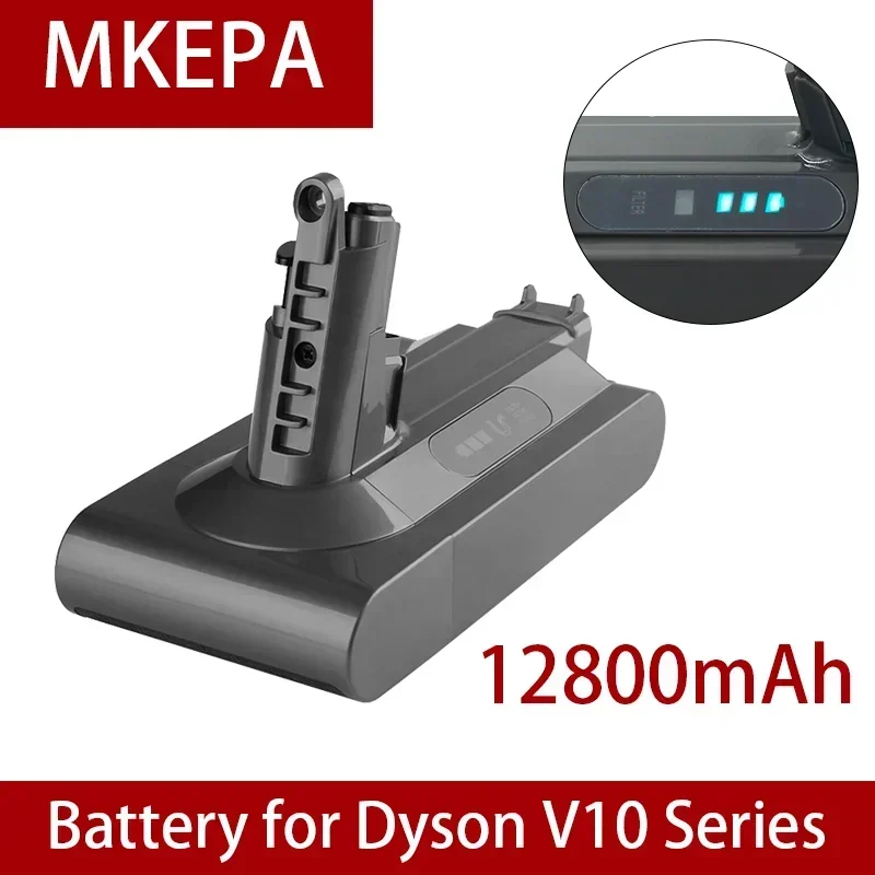 

100% lithium replacement battery, 25.2V 12800mAh, used for Dyson Cyclone V10 absolute SV12 V10 vacuum cleaner