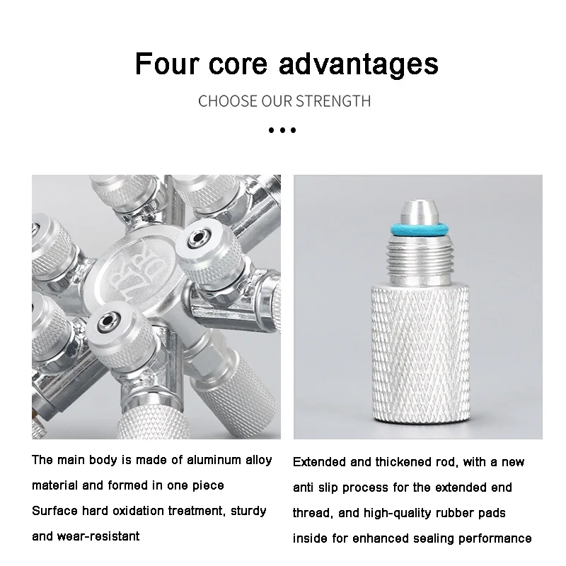 Aquarium CO2 diversion CO2 regulator multi-channel diversion control valve aluminum alloy multi-channel 2/3/4/6 optional