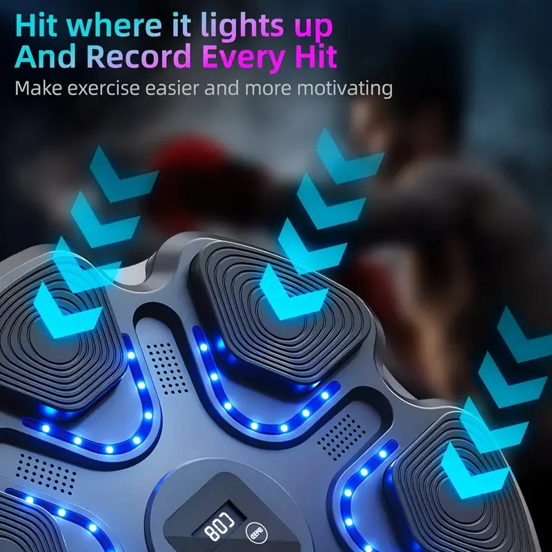Upgraded Wall Mounted Music Boxing Machine Electronic Smart Boxing Home Training Equipment Smart Game For Adults
