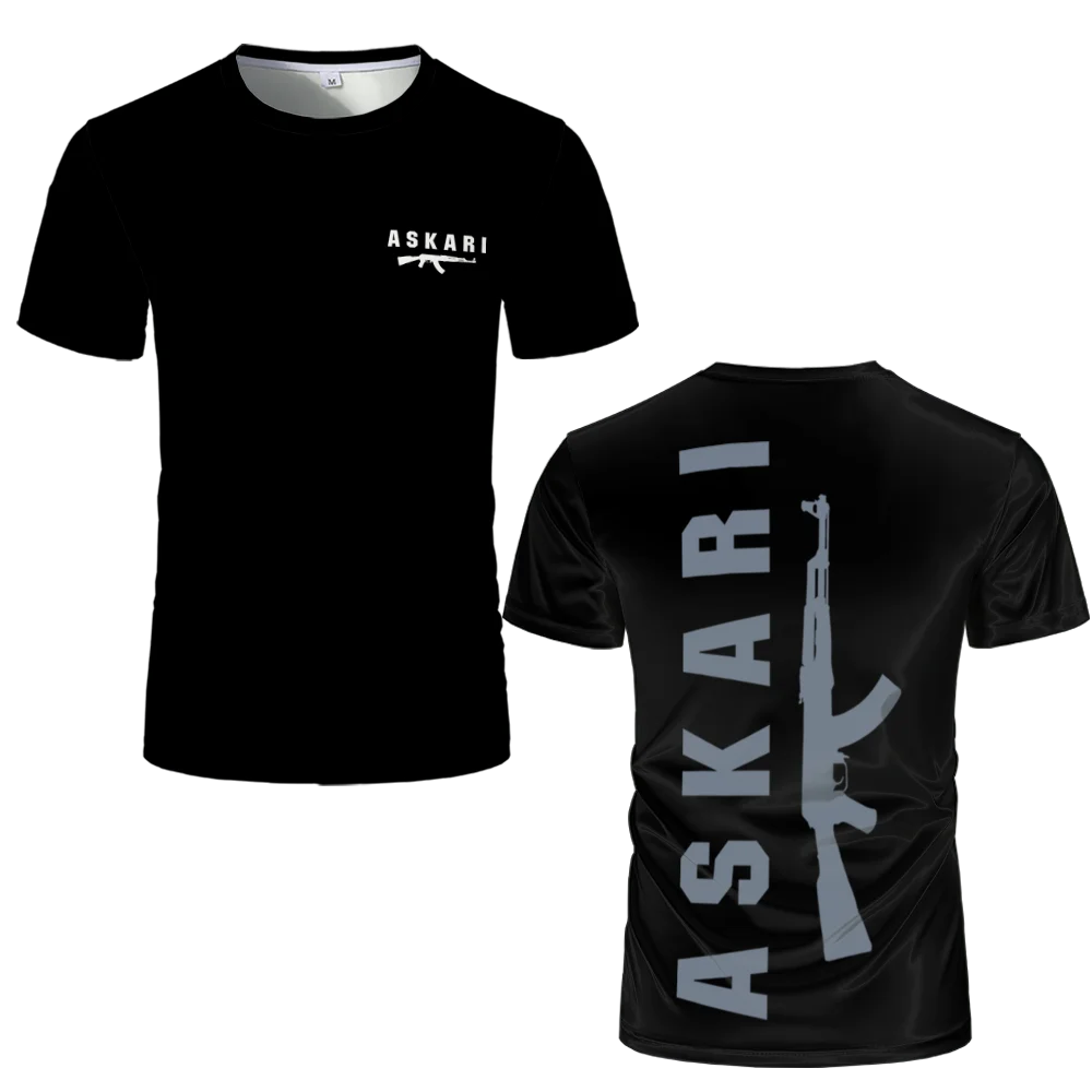 ASKARI Boxen Kampf männer T Shirt Sommer Sport Fitness Atmungsaktive Rundhals Kurzarm Tops Outdoor Training Kleidung – Detail 5
