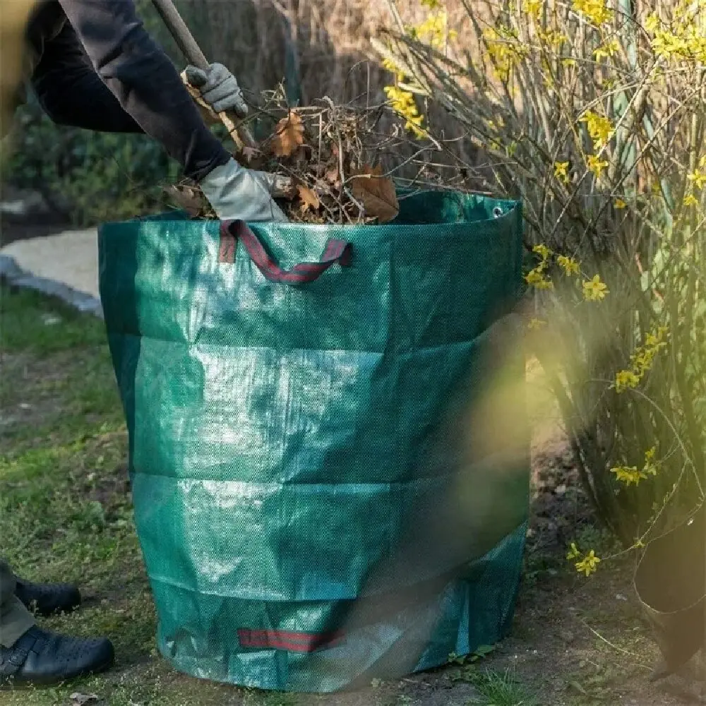 Garden Waste Bags Heavy Duty 4 Handles Reusable Polypropylene Woven