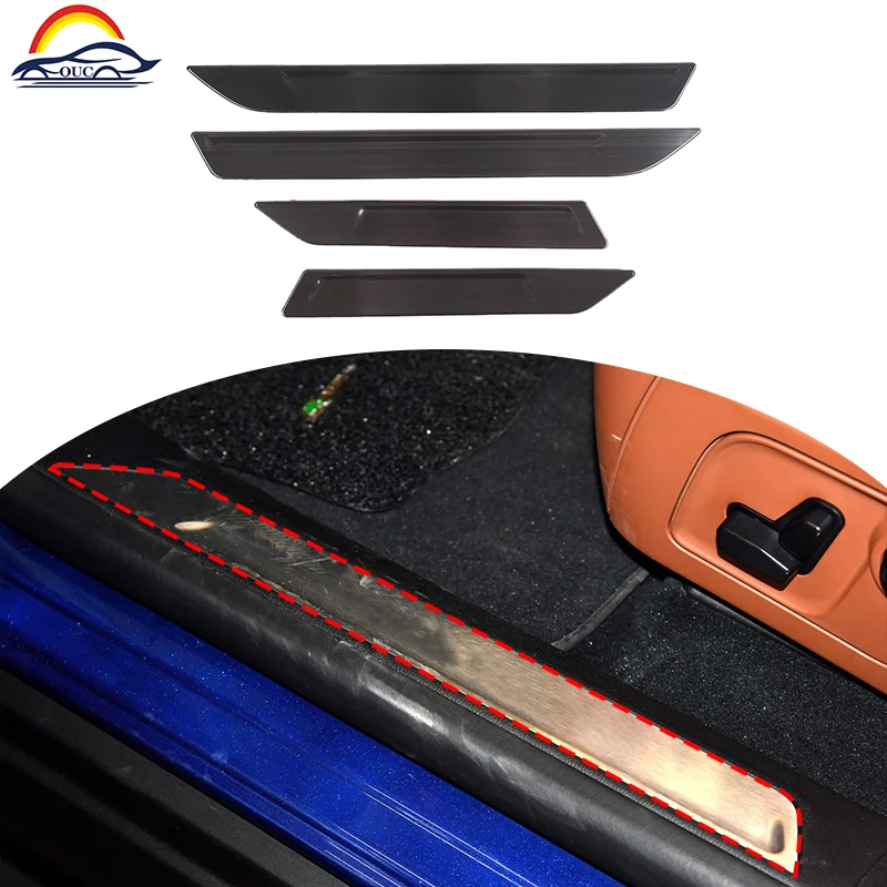 

4Pcs Stainless Steel Car Door Sill Scuff Plate Guard Protector Cover Trim For Maserati Levante 2016-2017 Auto Accessories
