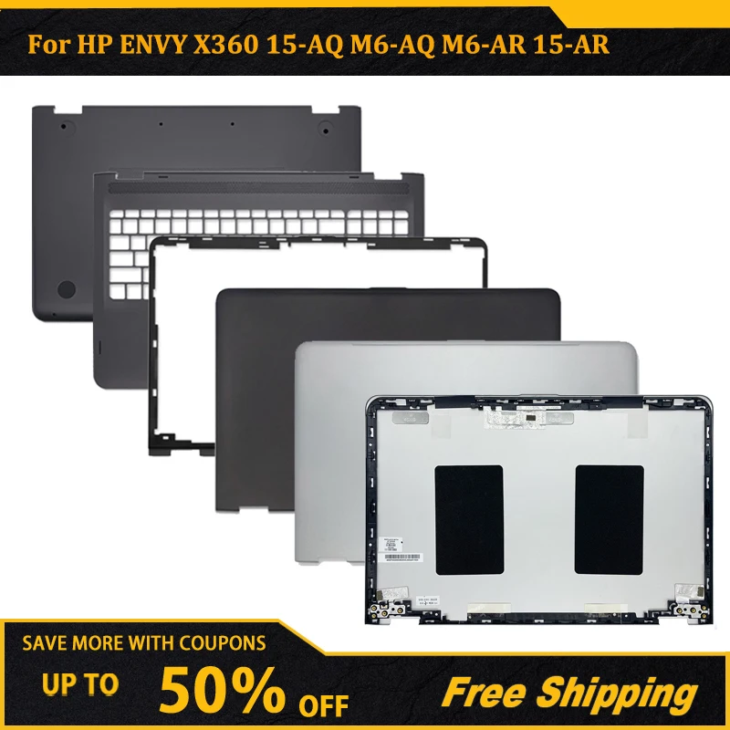 

New Top Back Case For HP ENVY X360 15-AQ M6-AQ M6-AR 15-AR LCD Cover/Front Bezel/Palmrest/Bottom 856799-001
