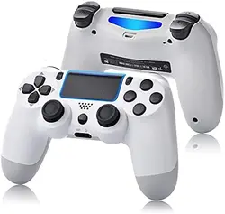 Wiv77 Wireless Game Controller Compatible with PS4 System/Playstation4, Two Motors Game Joystick/Remote Controller/LED
