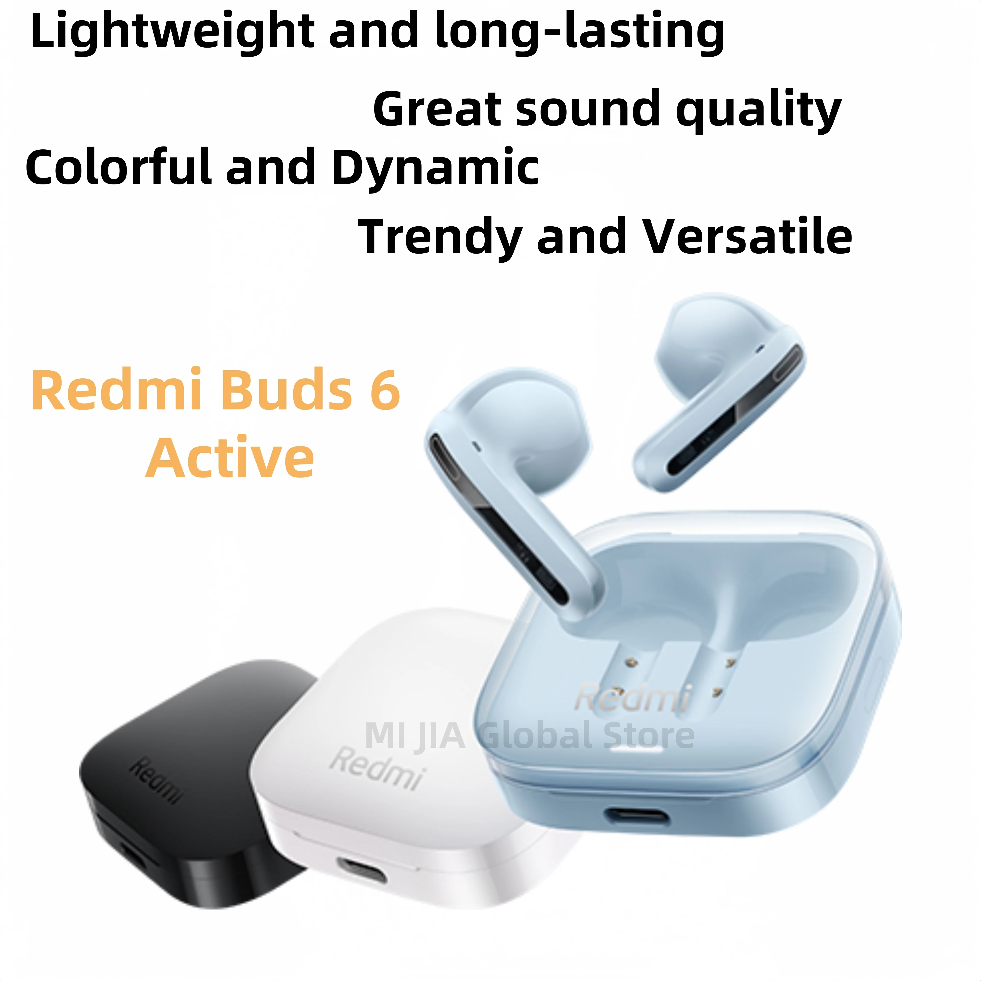 รูปสินค้า หูฟังบลูทูธไร้สาย Redmi Buds 6 Active 30H แบตเตอรี่ทนทาน