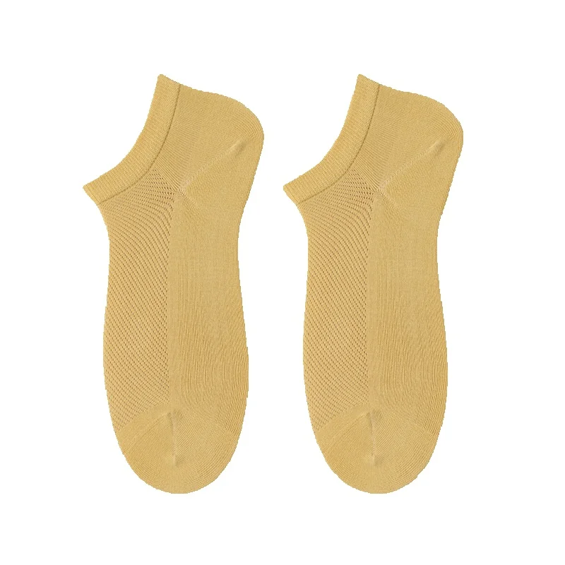 Men's Cotton Ankle Socks Breathable Antibacterial Mesh Design_voghion.com