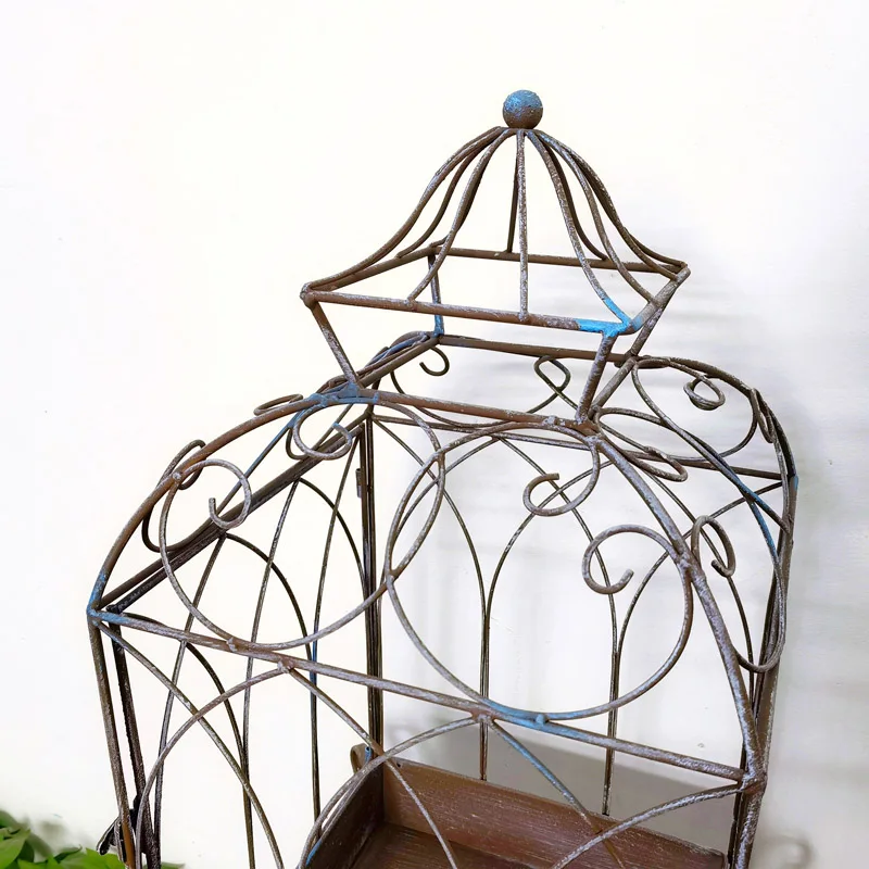 Metal Plant Stand Vintage Style Decorative Bird Cage Flower Stand Indoor Outdoor Iron Birdcage for Floral