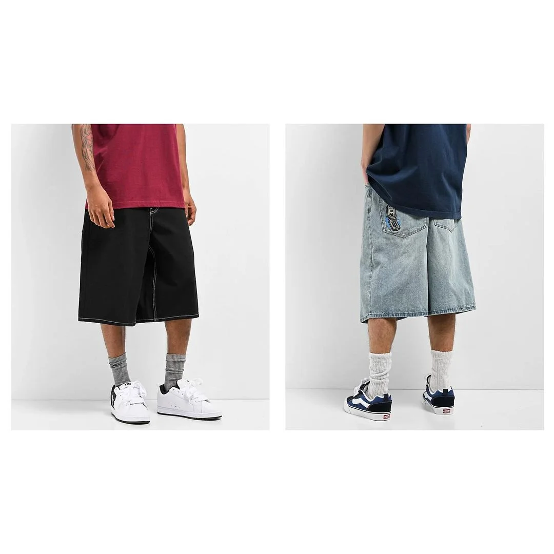Y2K cartoon pattern printed shorts punk fashion simple sweatpants Harajuku hip-hop retro denim shorts summer jogging pants denim shorts summer jeans shorts