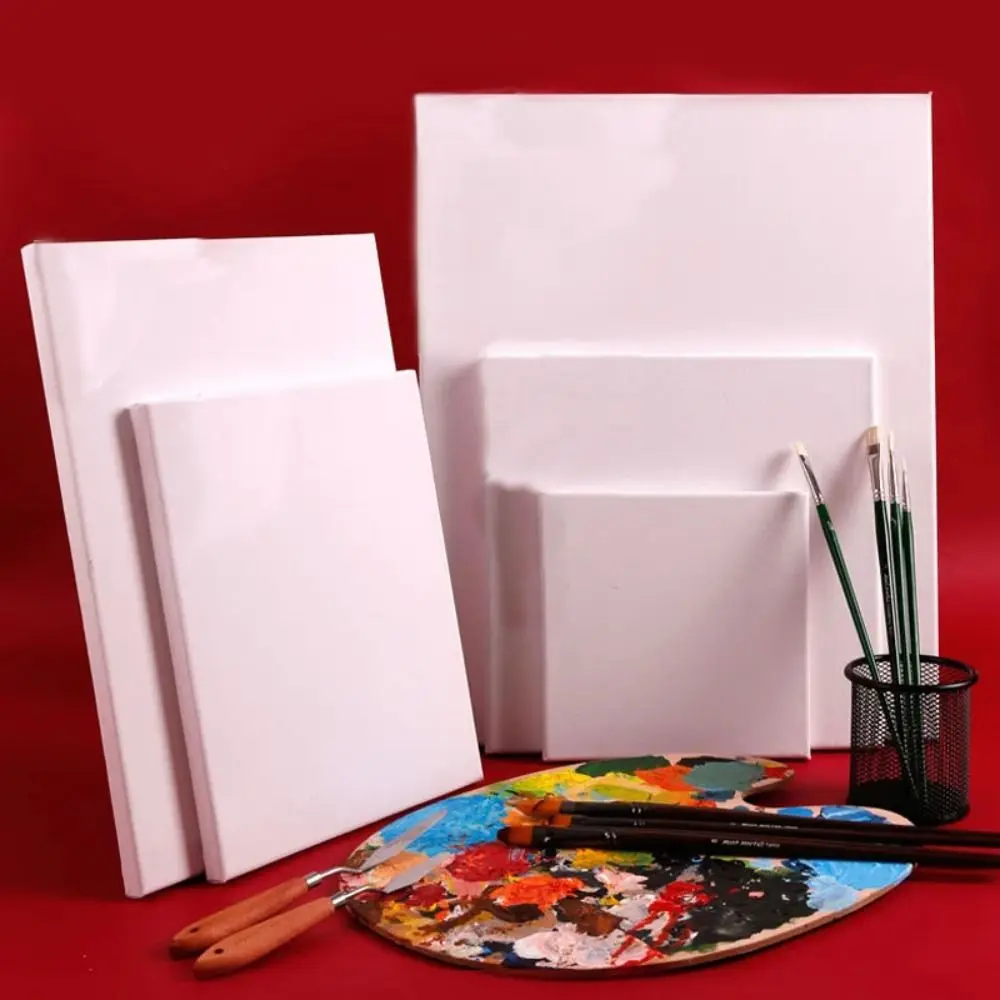Picture Frame Blank Oil Canvas Rectangle Cotton Painting Board Wooden Multi Size Drawing Board Oil Paint