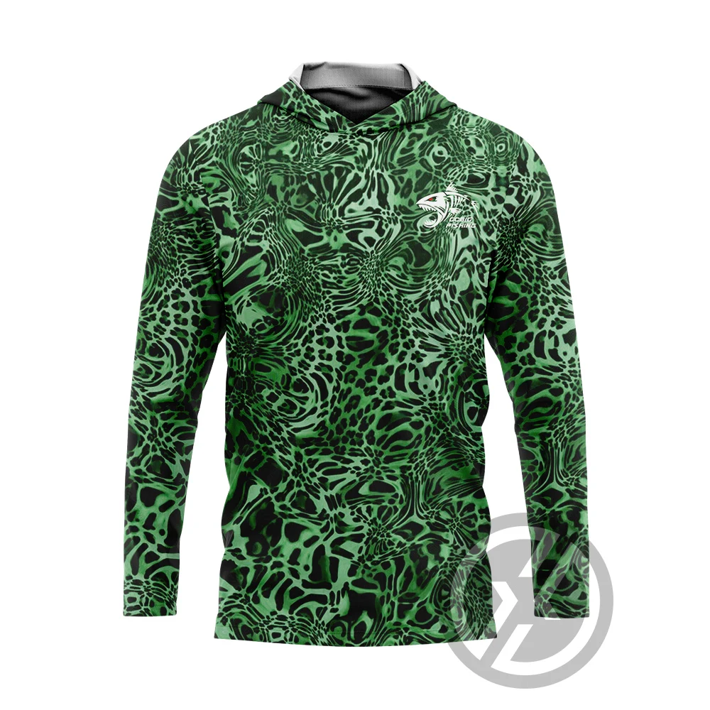 2025 GG 낚시 의류 여름 Tshirt Mens 새로운 긴 소매 T 셔츠 의류 태양 자외선 차단 통기성 후드 낚시 착용