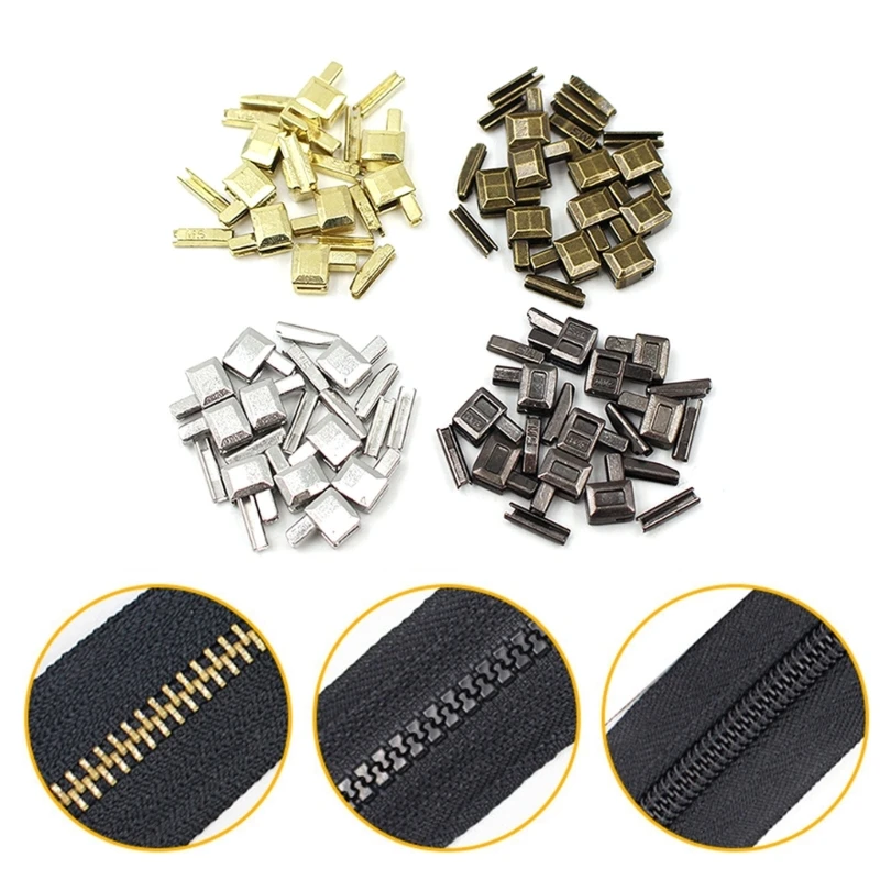 Zipper Repair Kits for Clothing Jackets Purses Luggage Backpacks Tents Sleep Bags Zipper Sliders Retainer Size #5 Zipper Repair Kit