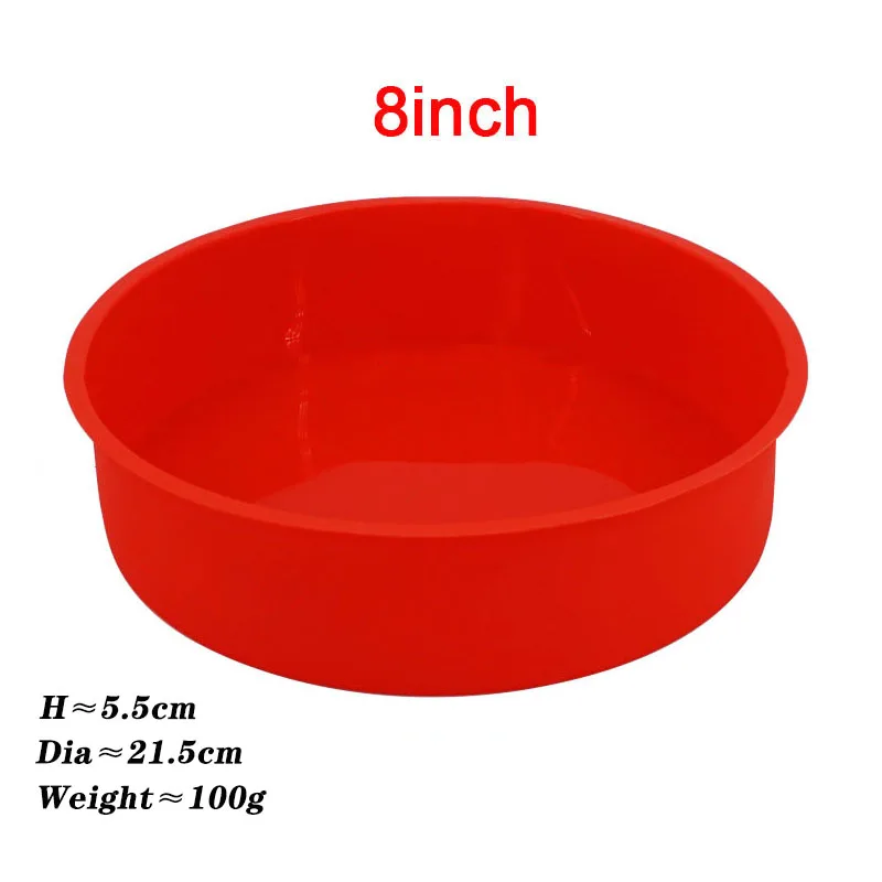 Silicone Nonstick Round Cake Mold for Baking, Pastries, and Desserts (4-10 Inch)