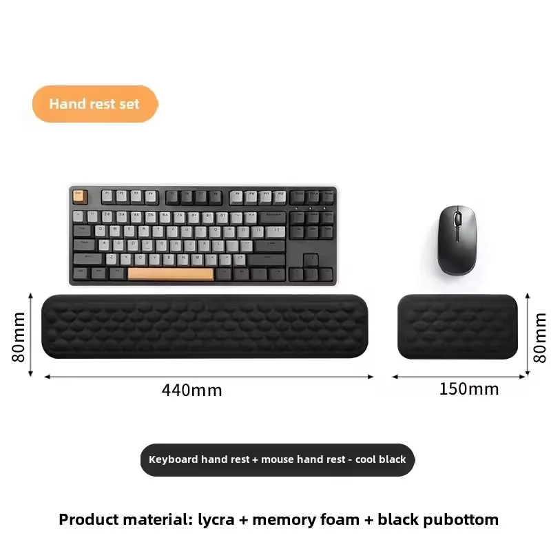 Keyboard and Mouse Wrist Rest Pad Padded Memory Foam Hand Rest Support for Office Computer Laptop