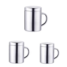 

Kitchen Stainless Steel Coffee Mug Easy Grip With Lid Bar Double Wall Drinking Milk Office Large Capacity Thermal dropshipping