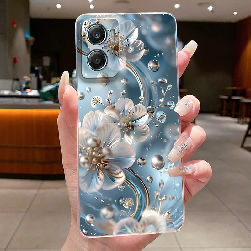 Fashion Butterfly Flower Phone Case - Soft TPU Silicone Back Bumper Etui