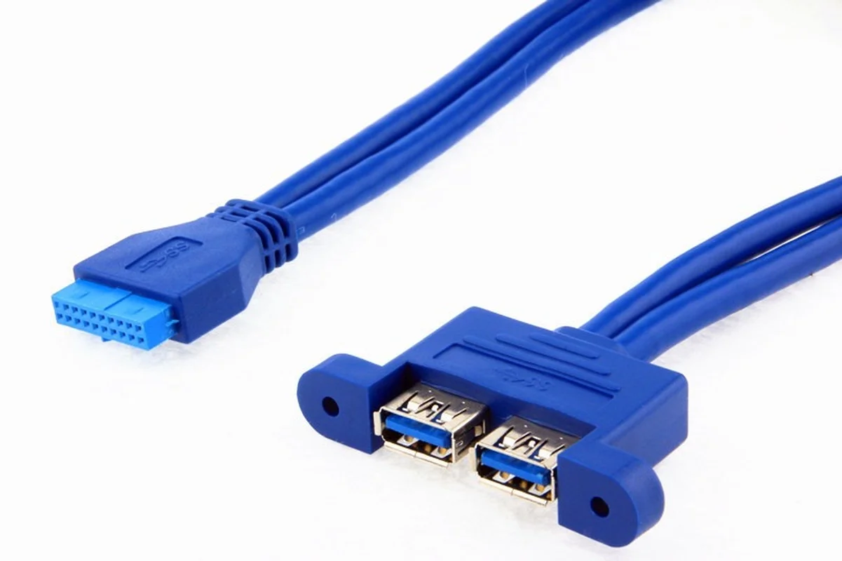 Portas Usb 3.0 Fêmea Painel Traseiro para Placa-mãe 20pin Encabeçamento Conector Adaptador de Cabo com Suporte de Placa Slot Pci 50cm 2 - Imagem 5