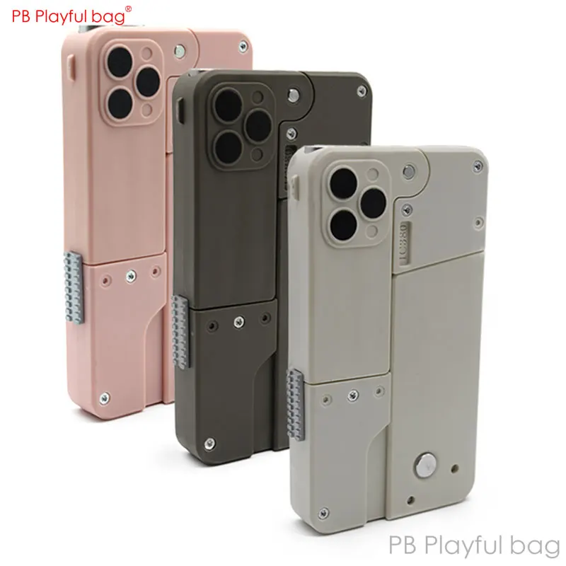New Mobile Phone Folding Toy Blaster Leisure Shell ejection toy gun Simulated Phone Adult Children Entertainment toys Gifts AC99 2