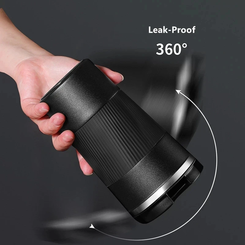 380ml/510ml Coffee Thermos Mug Leak-Proof Non-Slip Car Vacuum Flask Travel Thermal Cup Double-Wall Stainless Steel Water Bottle