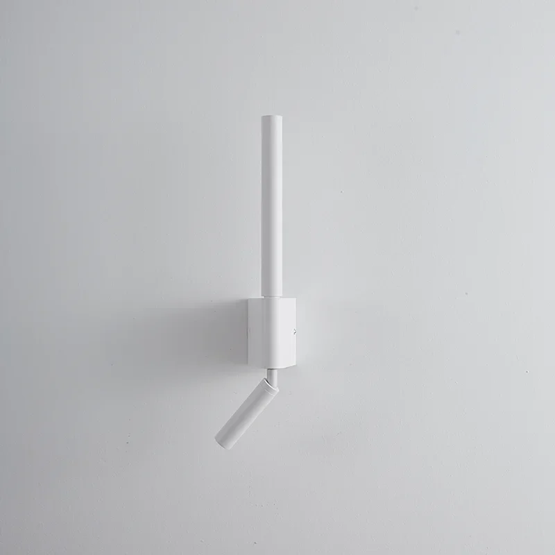 블랙 긴 벽 마운트 침대 옆 LED 야간 독서 램프 스위치 포함, 미니멀리스트 모던 호텔 회전식 벽 스콘스 조명 고정장치