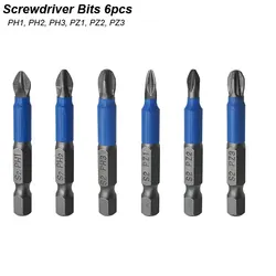 Magnetic Anti-Slip Screwdriver Bit Set (Screwdriver Bit 6pc)