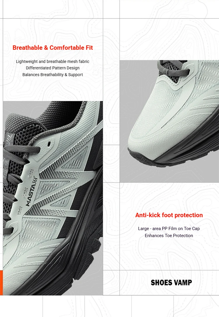 361 Degrees Shanxu Herren Outdoor-Wanderschuhe, weich, leicht, atmungsaktiv, verschleißfest, Gummi, rutschfest, Herren-Sneaker 672623302 – Detail 8