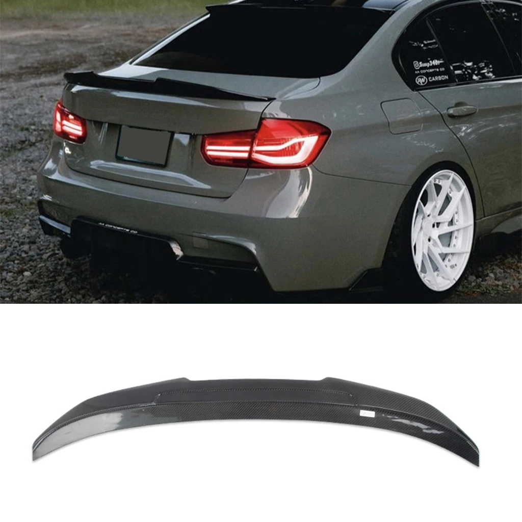 

1Pcs Real Carbon Fiber Car Rear Trunk Deck Spoiler Car Tail Wing For BMW 3 Series F30 F35 2012-2020 Car Accessories