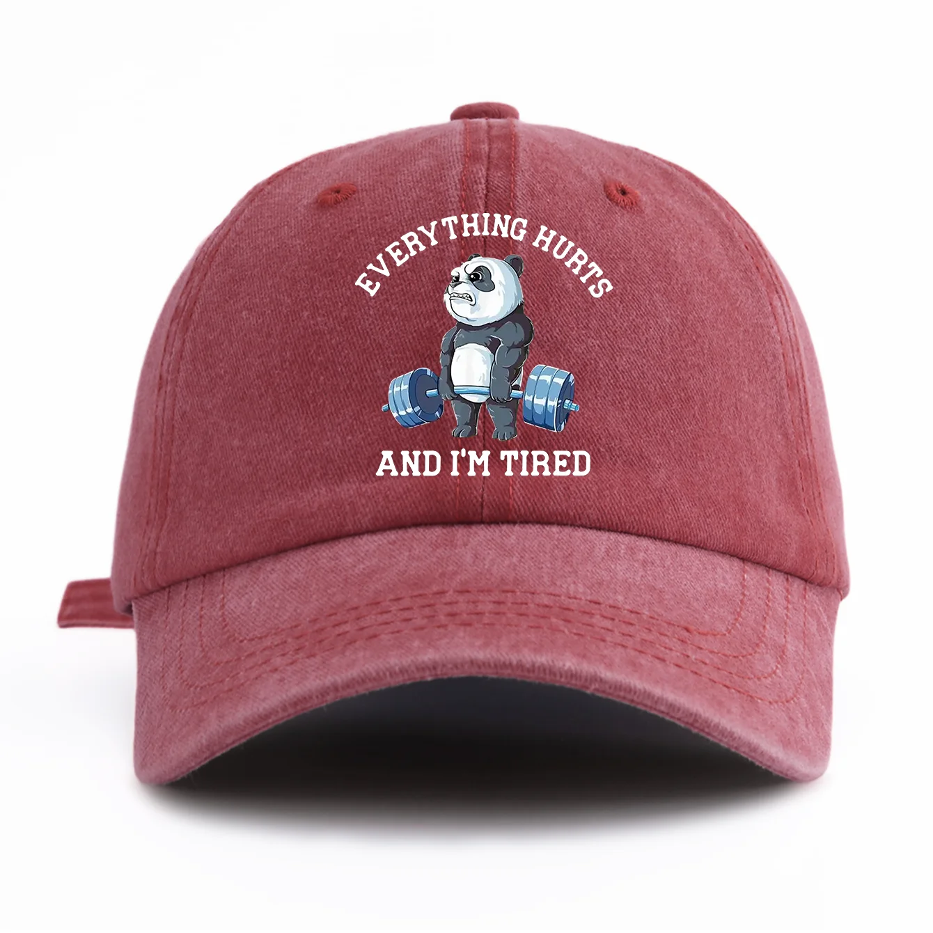 성인용 팬더 프린트 워시드 야구 모자 1개, 미니멀리스트 레트로 스타일 캐주얼 소프트 조절 가능한 아빠 모자, 선물로 완벽