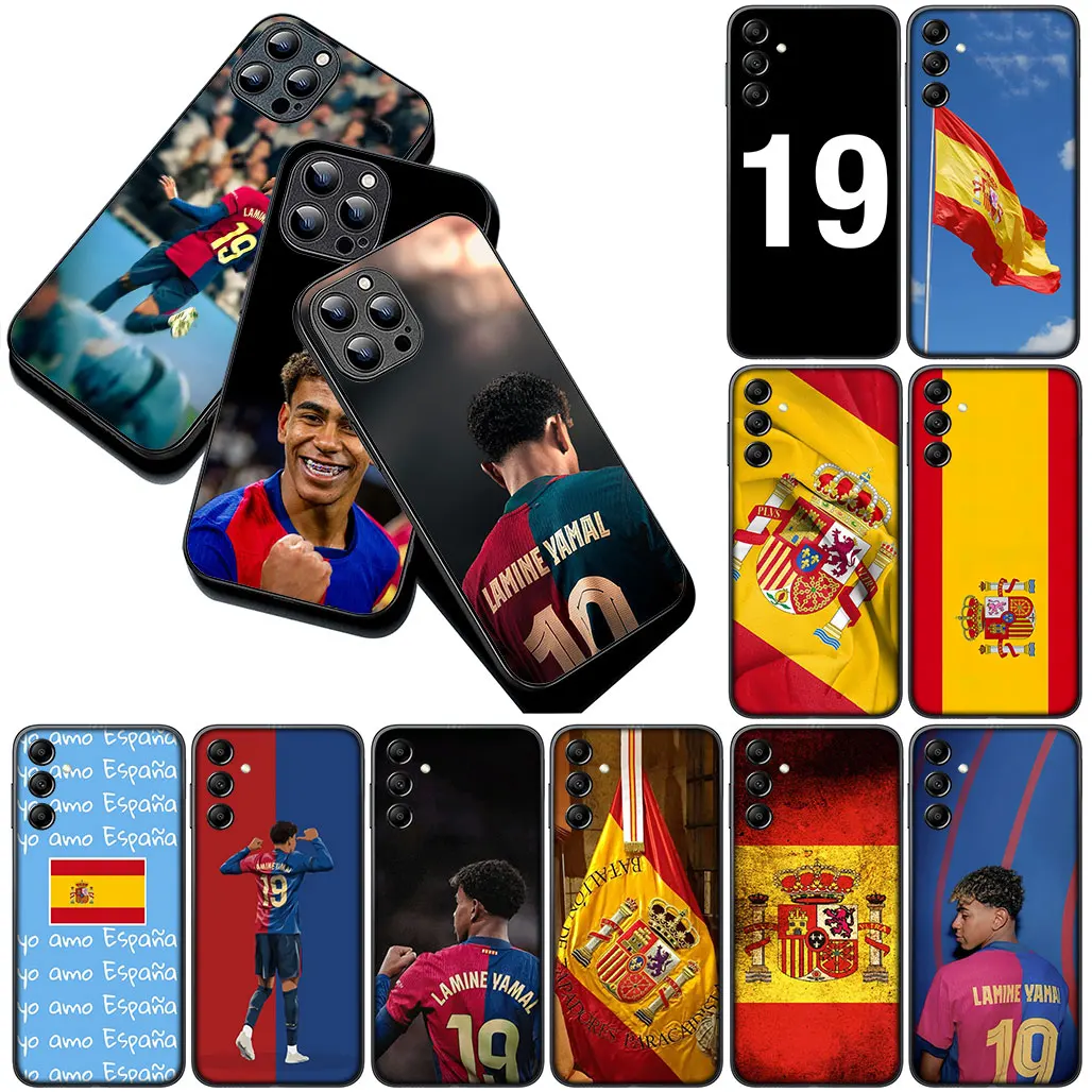 Soccer Spain Flag Phone Case with Number 19 Design