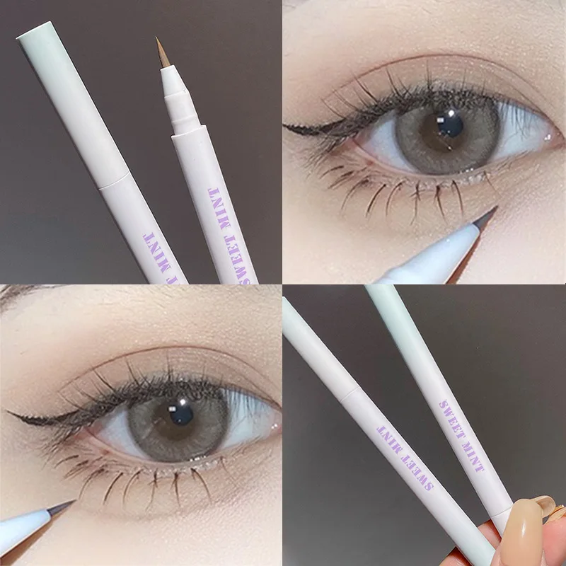 Liquid Eyeliner Tea Brown Lying Silkworm Eyeliner Pen Pearlescent Makeup Liquid Eye Shadow Pencil Smooth Quick-drying Beauty Cosmetics Tools
