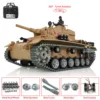 HENG LONG 1/16 7.0 Customized Panzer III H RTR RC Tank 3849 Metal Tracks Wheels Steel Sprocket Wheels BB Shooting Yellow TH17369 1