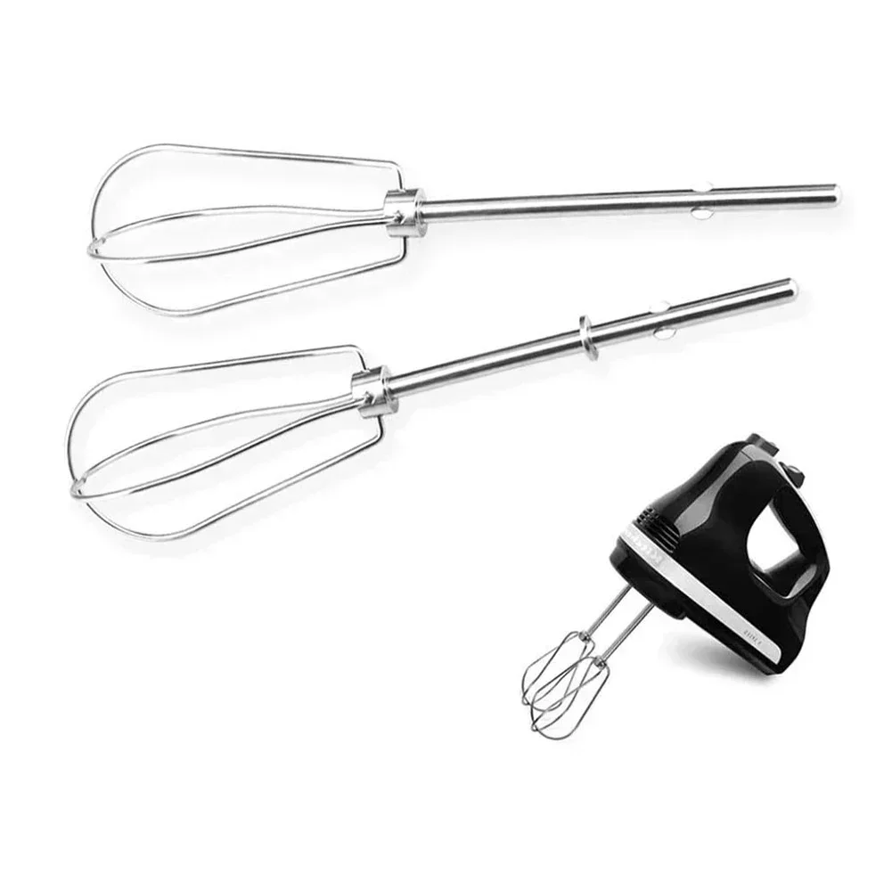 Egg Beater 2pcs Stainless Steel Mixing Rods Head W10490648 Hand Mixer Turbo Beaters for Replace KHM2B AP5644233 Tool Accessor