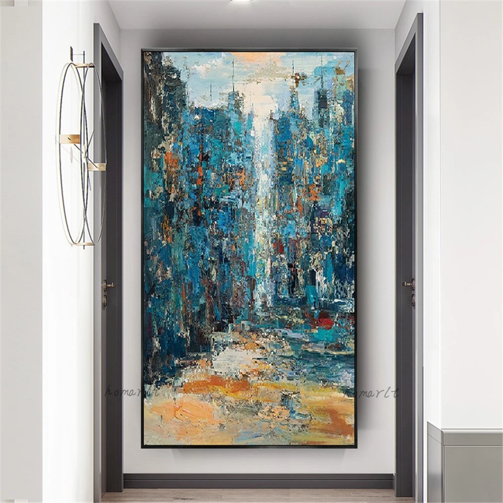 

100% Handmade Oil Painting On Canvas Panel Thick Texture Abstract Drawing Decor Living Room Corridor Porch Modern Simple Mural