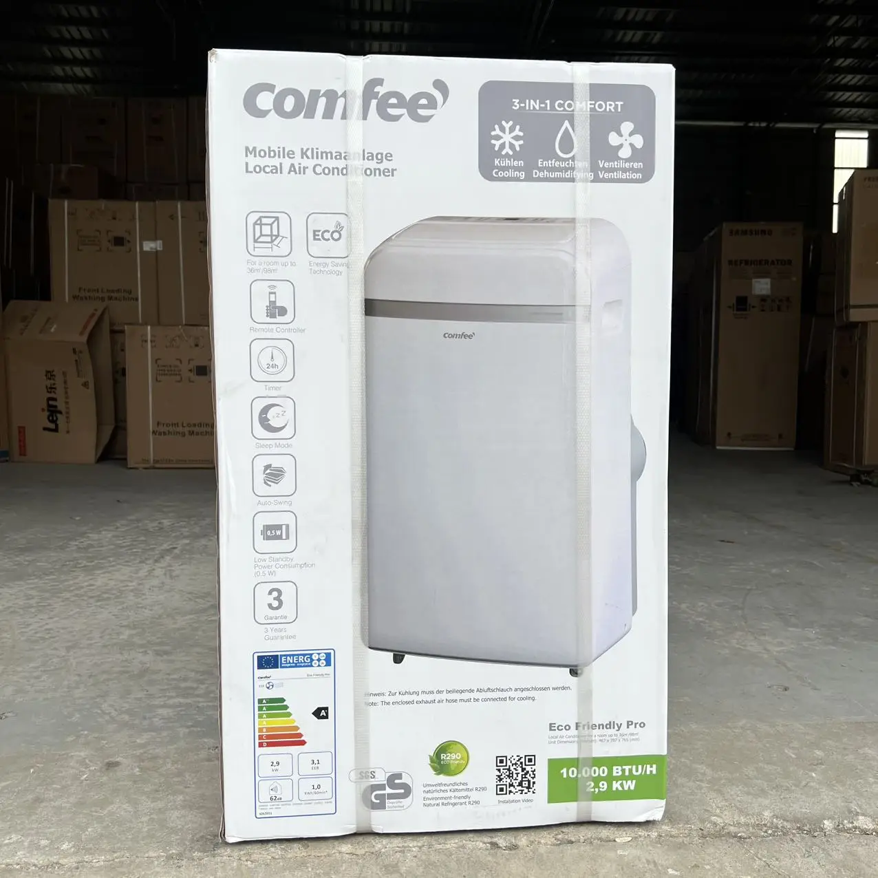 J 10000 BTU Portable Air Conditioner Make Room Cool with Remote Control CE Smart Mini Ar Condicionado Factory in Stock