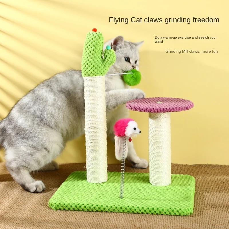 

Cat Climbing Rack Large Cats Rack Nest Tree Integrated With Platform Pet Scratch Column Pets Scratch Board Funny Cats