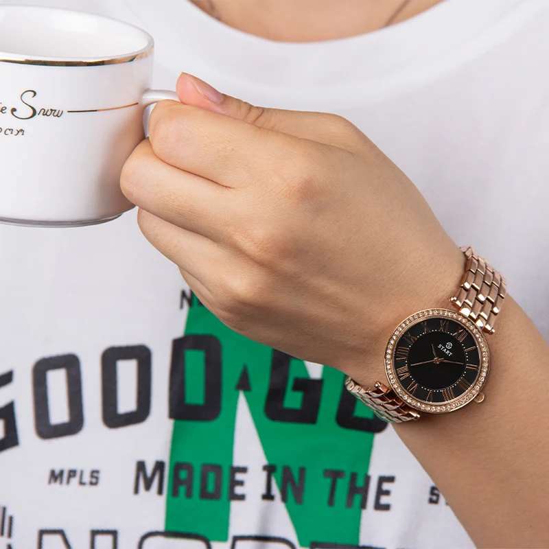 【START】Fashion Women's Watch Quartz Watch Exquisite Roman Alphabet Dial Metal Women's Watch Various Colors