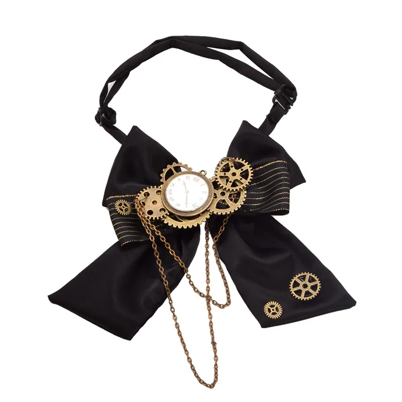 Black Steampunk Bow Tie Costume Accessories Unisex Vintage  display picture 3