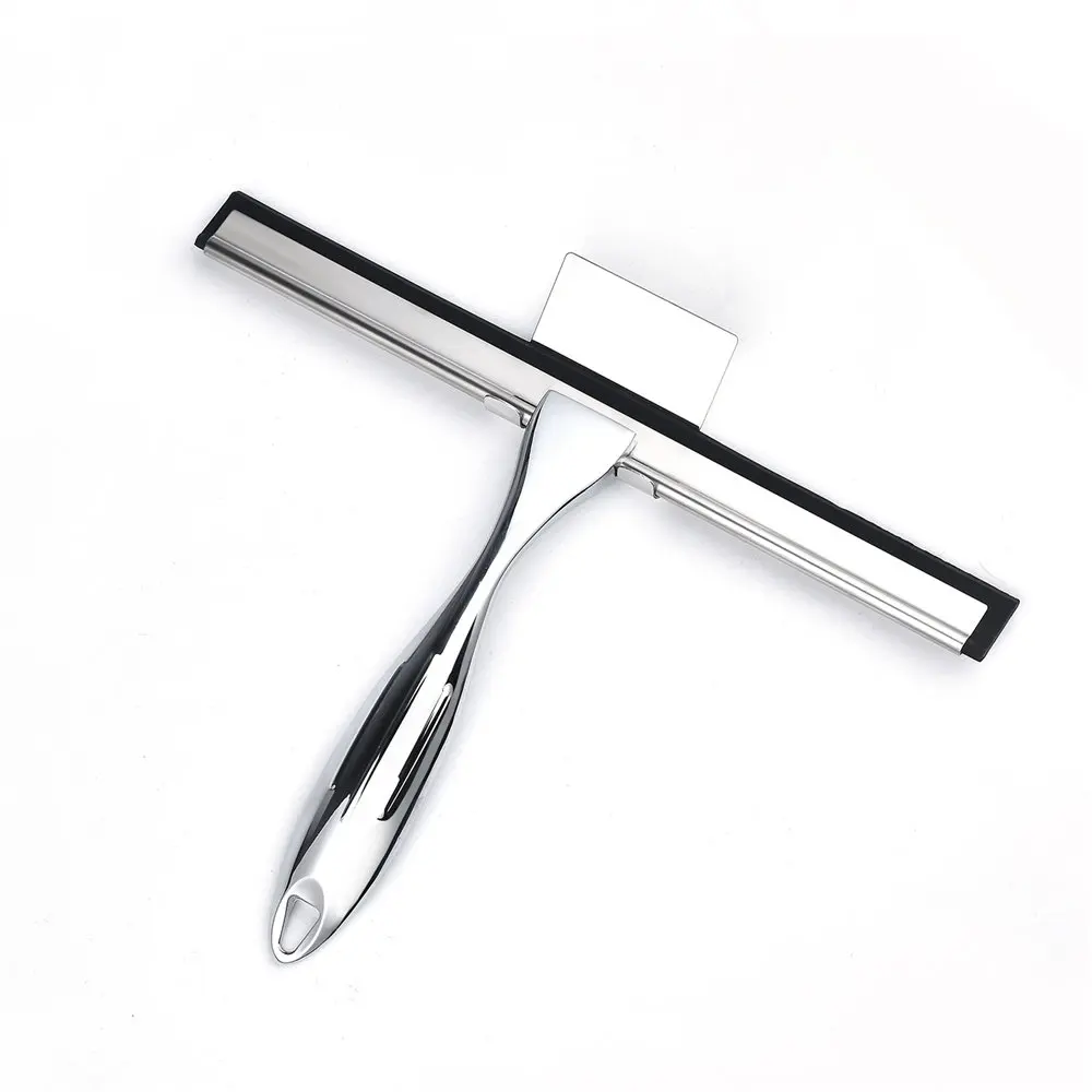 Shower Squeegee 10'' 12'' 14'' INCH Stainless Steel Silicone Rubber Scraper With Hook Door Class Window Windshield window cleaning squeegee cleaning scraper silicone scraper glass scraper glass window scraper cleaning squeegee shower squeegee scraper tool scraper cleaner