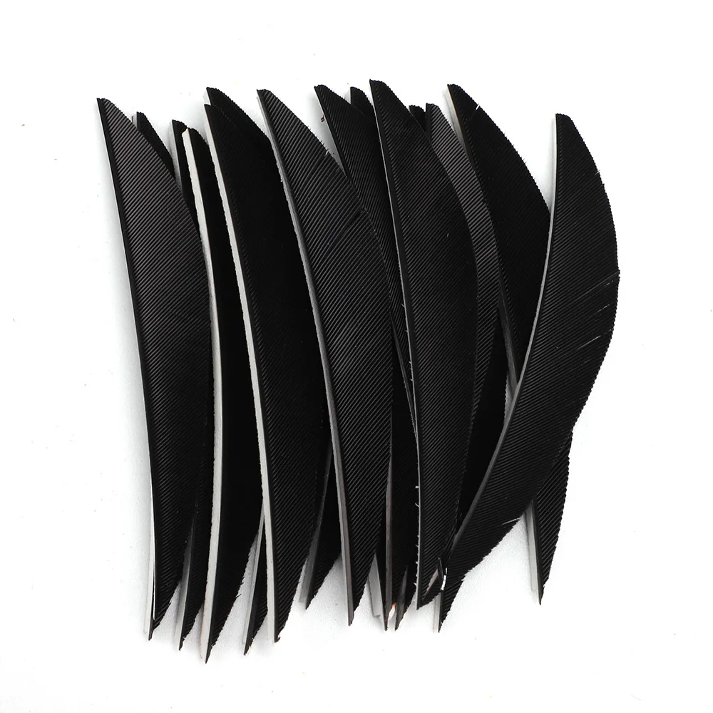 50pcs  3inch Banana Fletching Arrow Feathers Real Natural feather Turkey Feather Archery Arrow Accessory Fletches Vanes 5