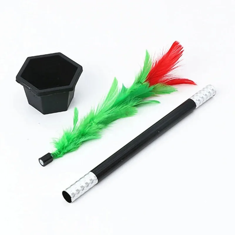 Crazy Magic Wand Toy to Flower Sets Easy Magician Tricks Fire Street Stage Performance for Kids Adult Props Funny Gifts