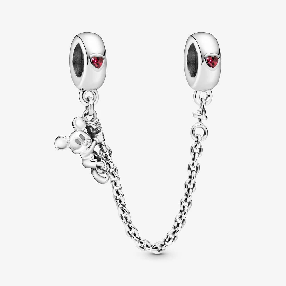 Fit Original Pandora Charms Bracciali Disney Climbing Mickey Safety Chain Charm Jewelry Berloque
