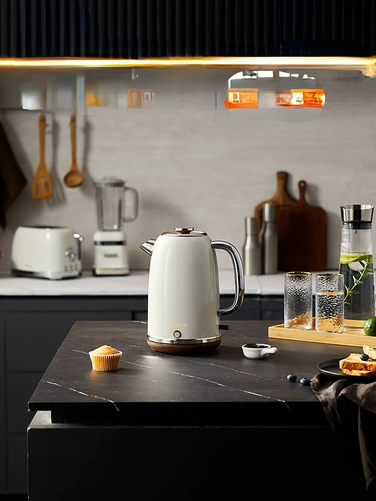 1800W Power Light Luxury Intelligent Thermal Insulation Kettle Stainless Steel Electric Kettles 1.8L Capacity Portable Kettle 6