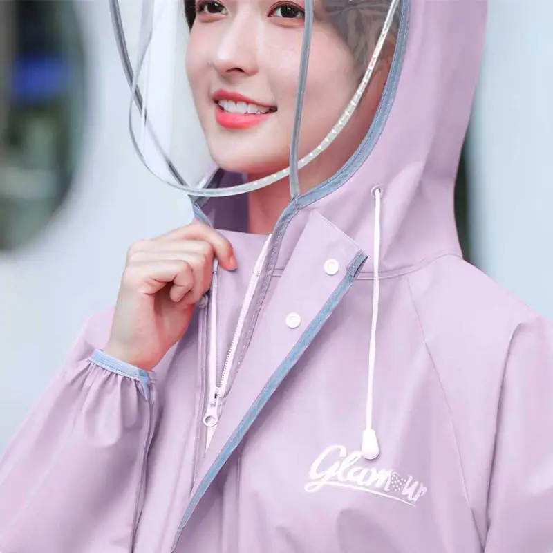 성인용 싱글 전기 배터리 자동차 원피스 판초, 야외 하이킹 낚시 등산 비옷, 긴 전체 길이, 비 방지