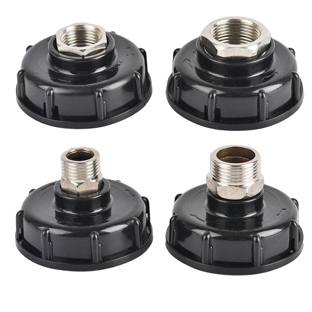 IBC Tank Tap Adapter S60x6 Coarse Thread to 1/2" & 3/4" Male Female Stainless Steel Spout for Water Storage Containers