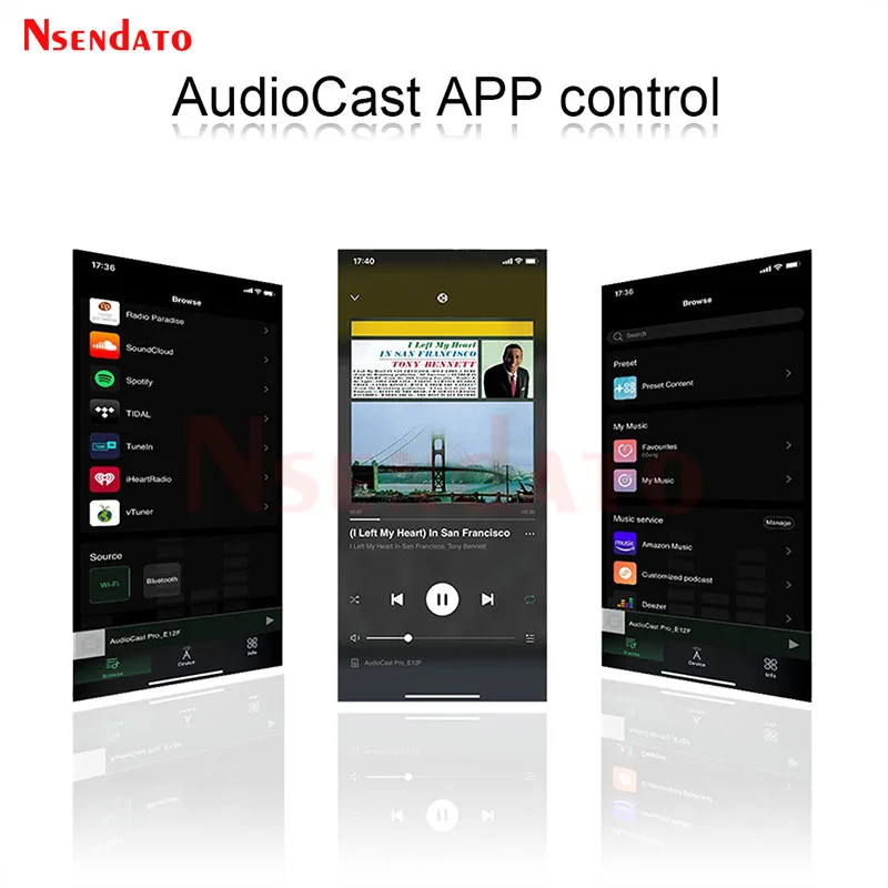 IEAST Audiocast Pro M20 Wireless WiFi Audio Music Receiver Multi Room Audio Wifi BT5.0 Music Player Box Hifi system For Tadil